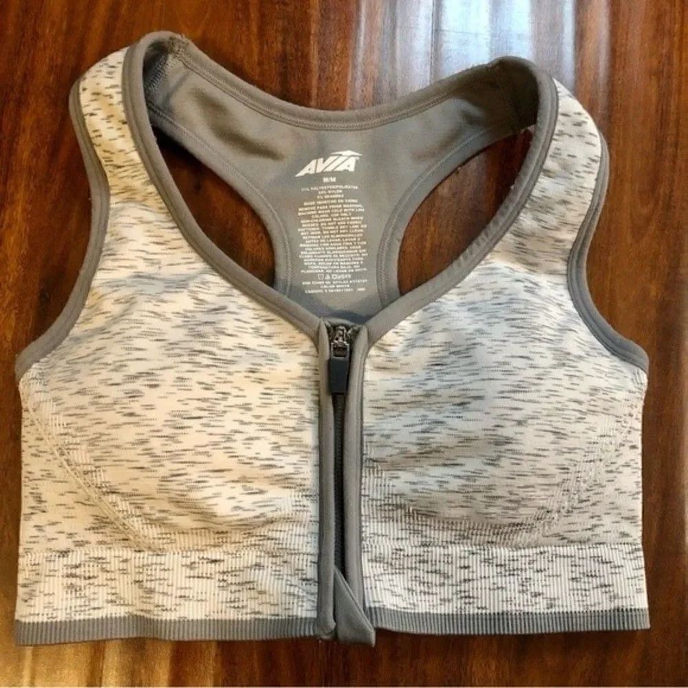 Women's Medium Support Seamless Zip-Front Sports Bra